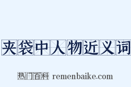 夹袋中人物近义词是什么意思的图片